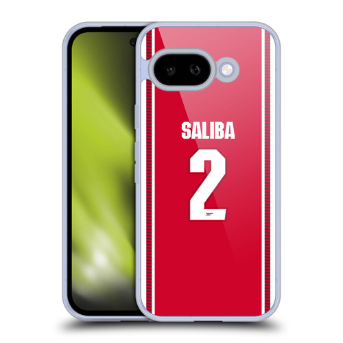 Arsenal FC 2026/27 Players Home Kit 1st Group William Saliba Soft Gel Case for Google Pixel 9A