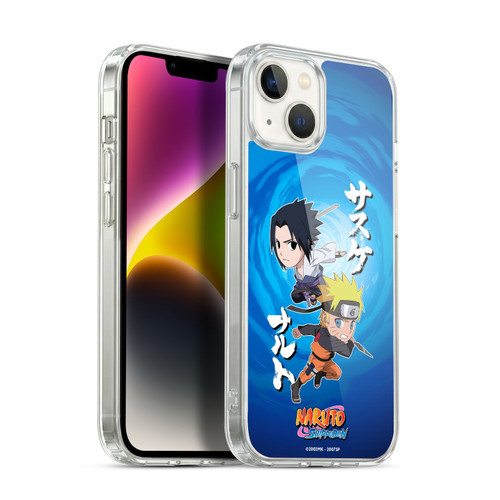 Naruto Shippuden Art Chibi Sasuke Naruto Soft Gel Case for Apple iPhone 14 Plus & MagSafe