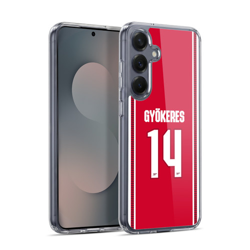 Arsenal FC 2026/27 Players Home Kit 1st Group Viktor Gyökeres Soft Gel Case for Samsung Galaxy S25+ & MagSafe