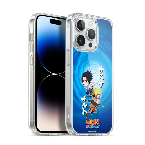 Naruto Shippuden Art Chibi Sasuke Naruto Soft Gel Case for Apple iPhone 14 Pro & MagSafe
