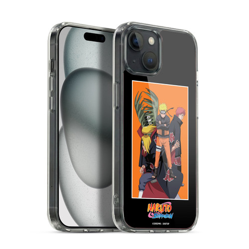 Naruto Shippuden Art Akatsuki Organization Soft Gel Case for Apple iPhone 15 Plus & MagSafe