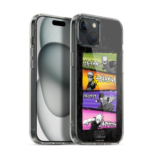 Naruto Shippuden Art Kakashi Naruto Sasuke Sakura Soft Gel Case for Apple iPhone 15 Plus & MagSafe