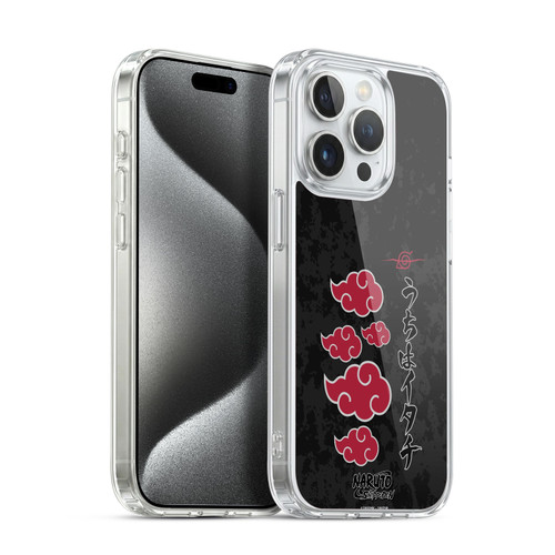 Naruto Shippuden Art Akatsuki Logotype Soft Gel Case for Apple iPhone 15 Pro & MagSafe