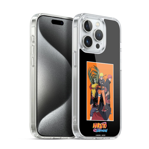 Naruto Shippuden Art Akatsuki Organization Soft Gel Case for Apple iPhone 15 Pro & MagSafe