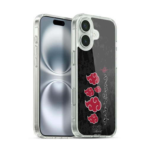 Naruto Shippuden Art Akatsuki Logotype Soft Gel Case for Apple iPhone 16 Plus & MagSafe