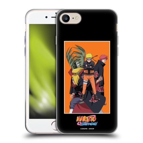 Naruto Shippuden Art Akatsuki Organization Soft Gel Case for Apple iPhone 7 / 8 / SE 2020 & 2022 & MagSafe