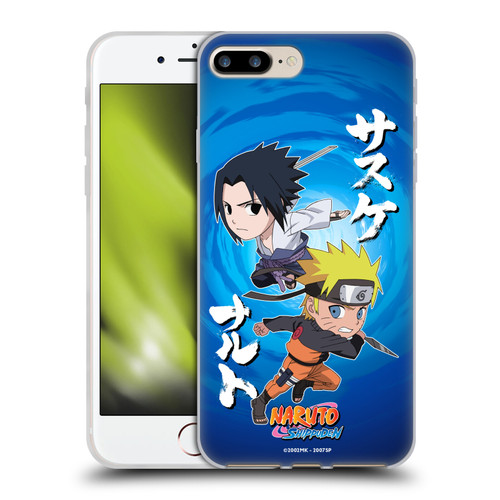 Naruto Shippuden Art Chibi Sasuke Naruto Soft Gel Case for Apple iPhone 7 Plus / 8 Plus & MagSafe