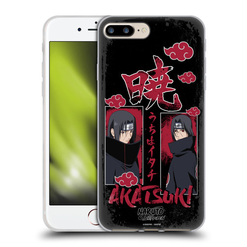 Naruto Shippuden Art Itachi Uchiha Akatsuki Soft Gel Case for Apple iPhone 7 Plus / 8 Plus & MagSafe