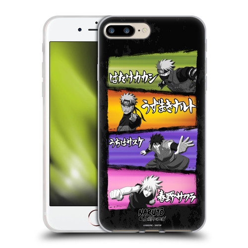 Naruto Shippuden Art Kakashi Naruto Sasuke Sakura Soft Gel Case for Apple iPhone 7 Plus / 8 Plus & MagSafe