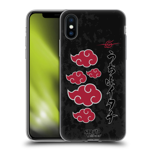 Naruto Shippuden Art Akatsuki Logotype Soft Gel Case for Apple iPhone X / iPhone XS & MagSafe