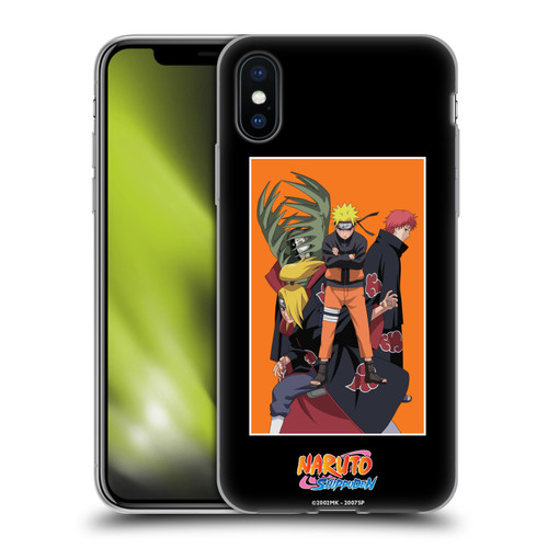 Naruto Shippuden Art Akatsuki Organization Soft Gel Case for Apple iPhone X / iPhone XS & MagSafe