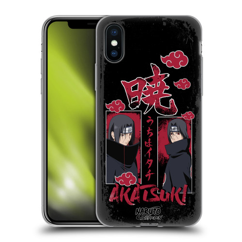 Naruto Shippuden Art Itachi Uchiha Akatsuki Soft Gel Case for Apple iPhone X / iPhone XS & MagSafe