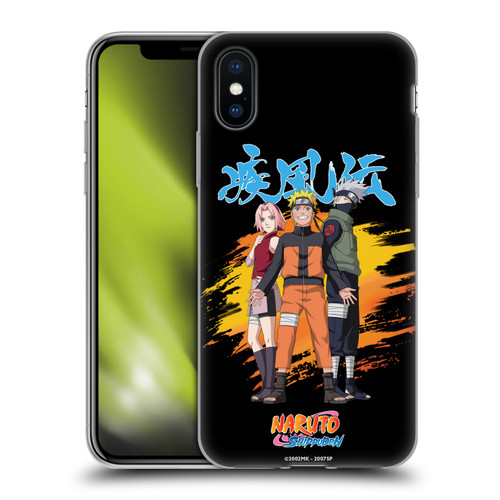 Naruto Shippuden Art Sakura, Naruto, Kakashi Soft Gel Case for Apple iPhone X / iPhone XS & MagSafe