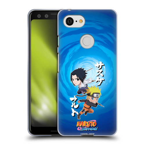Naruto Shippuden Art Chibi Sasuke Naruto Soft Gel Case for Google Pixel 3