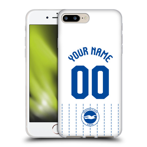 Custom Customised Personalised Brighton & Hove Albion F.C 2026/27 Badge Kit Away Soft Gel Case for Apple iPhone 7 Plus / 8 Plus & MagSafe