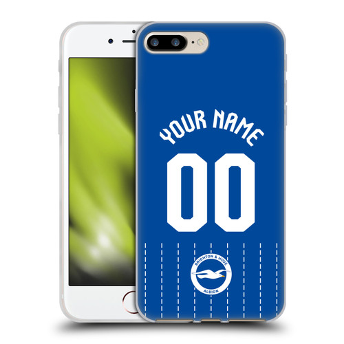 Custom Customised Personalised Brighton & Hove Albion F.C 2026/27 Badge Kit Home Soft Gel Case for Apple iPhone 7 Plus / 8 Plus & MagSafe