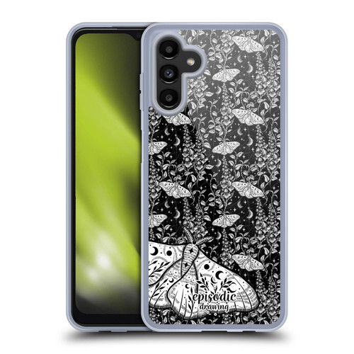 Episodic Drawing Moth Patterns White Soft Gel Case for Samsung Galaxy A13 5G (2021)