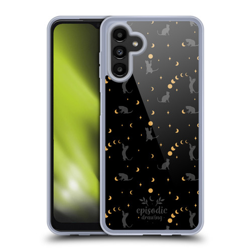 Episodic Drawing Spooky Patterns Black Cat Soft Gel Case for Samsung Galaxy A13 5G (2021)