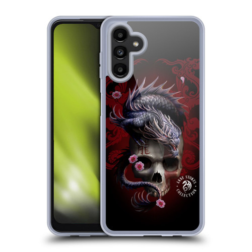Anne Stokes Oriental Skull Red Dragon Swirls Soft Gel Case for Samsung Galaxy A13 5G (2021)