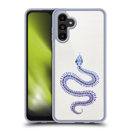Cat Coquillette Animals Blue Ombre Snake Skeleton Soft Gel Case for Samsung Galaxy A13 5G (2021)