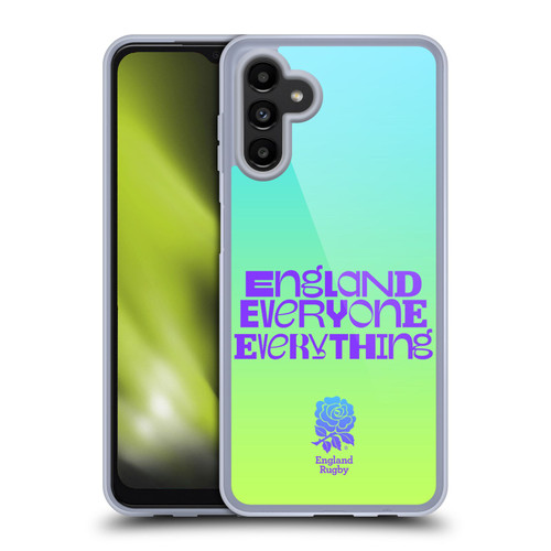 England Rugby Union This Rose Means Everything Slogan in Cyan Soft Gel Case for Samsung Galaxy A13 5G (2021)