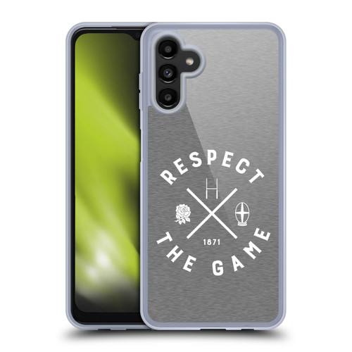 England Rugby Union Typography  Respect The Game Soft Gel Case for Samsung Galaxy A13 5G (2021)