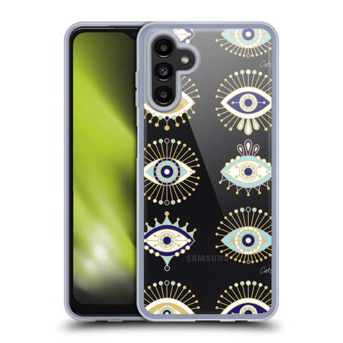 Cat Coquillette Evil Eye Blue Gold Soft Gel Case for Samsung Galaxy A13 5G (2021)