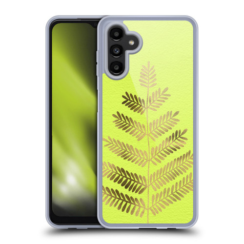 Cat Coquillette Nature Leaflets Yellow Soft Gel Case for Samsung Galaxy A13 5G (2021)