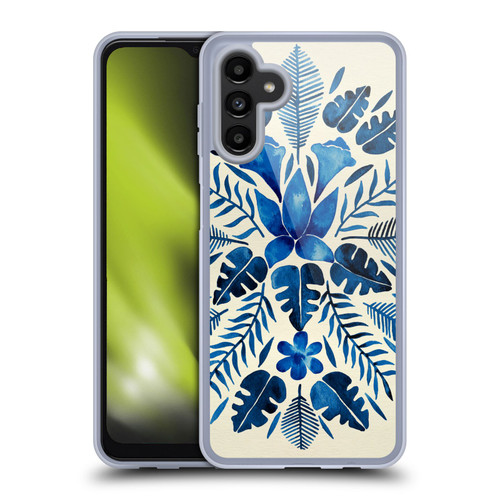 Cat Coquillette Nature Navy Tropical Symmetry Soft Gel Case for Samsung Galaxy A13 5G (2021)