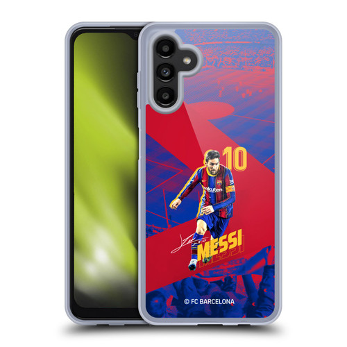 FC Barcelona 2020/21 First Team Group 1 Lionel Messi Soft Gel Case for Samsung Galaxy A13 5G (2021)