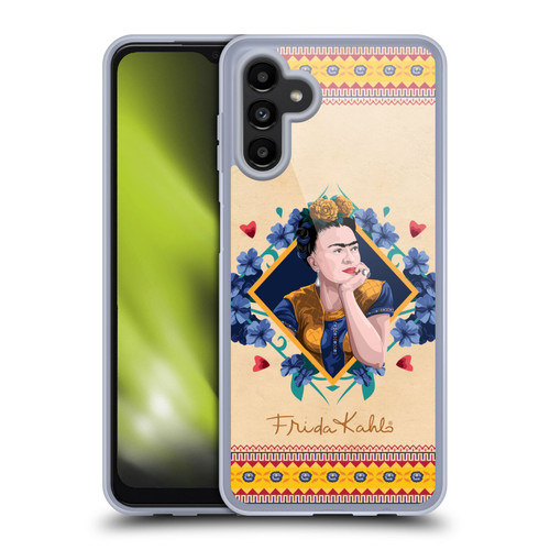 Frida Kahlo Portrait Indigo Soft Gel Case for Samsung Galaxy A13 5G (2021)