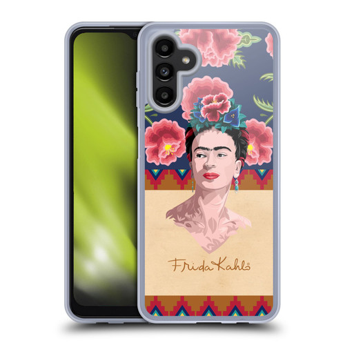 Frida Kahlo Portrait Red Soft Gel Case for Samsung Galaxy A13 5G (2021)