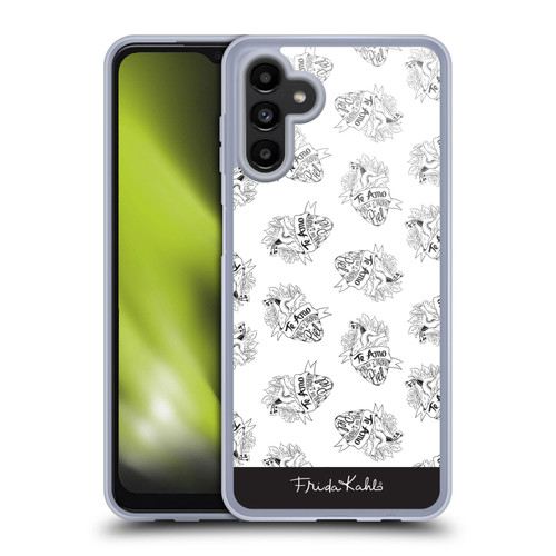 Frida Kahlo Typography White Heart Soft Gel Case for Samsung Galaxy A13 5G (2021)