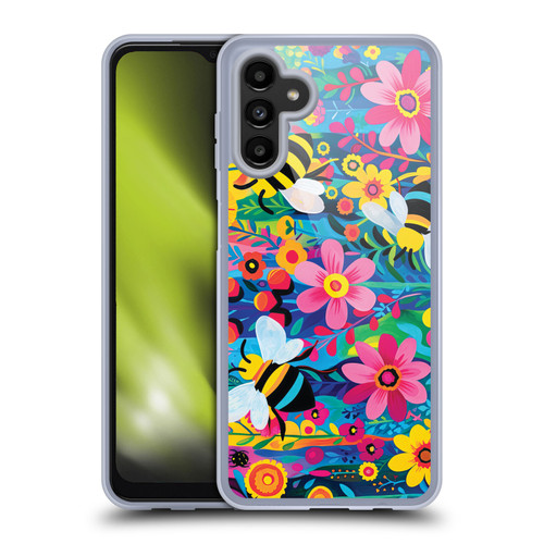 Michael David Ward Humor & Botanicals Bees and Flowers Soft Gel Case for Samsung Galaxy A13 5G (2021)