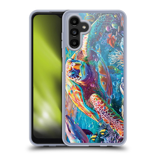 Michael David Ward Psychedelic Art Turtle Magic Soft Gel Case for Samsung Galaxy A13 5G (2021)