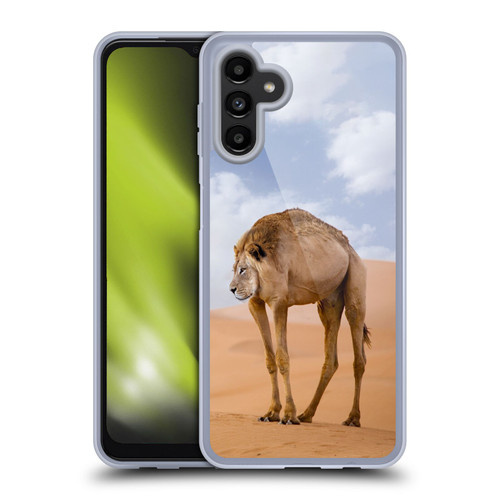 Pixelmated Animals Surreal Wildlife Camel Lion Soft Gel Case for Samsung Galaxy A13 5G (2021)