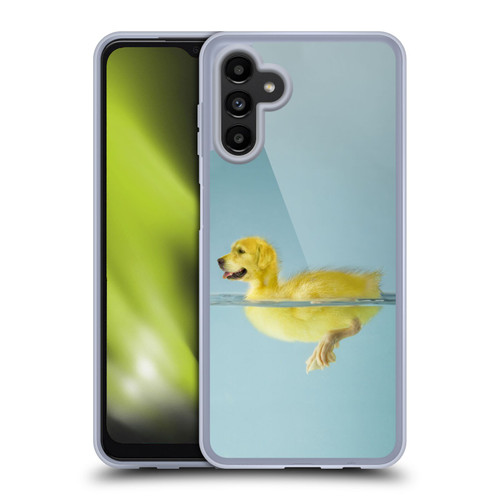 Pixelmated Animals Surreal Wildlife Dog Duck Soft Gel Case for Samsung Galaxy A13 5G (2021)