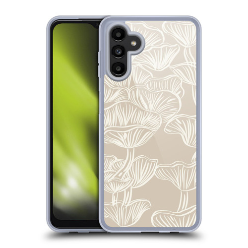 Anis Illustration Mix Pattern Mushrooms Neutrals Soft Gel Case for Samsung Galaxy A13 5G (2021)