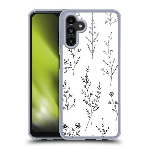 Anis Illustration Wildflowers White Soft Gel Case for Samsung Galaxy A13 5G (2021)
