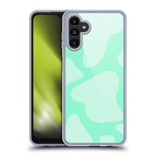 Grace Illustration Cow Prints Mint Green Soft Gel Case for Samsung Galaxy A13 5G (2021)