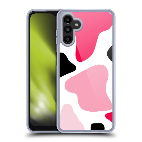 Grace Illustration Cow Prints Pink Soft Gel Case for Samsung Galaxy A13 5G (2021)