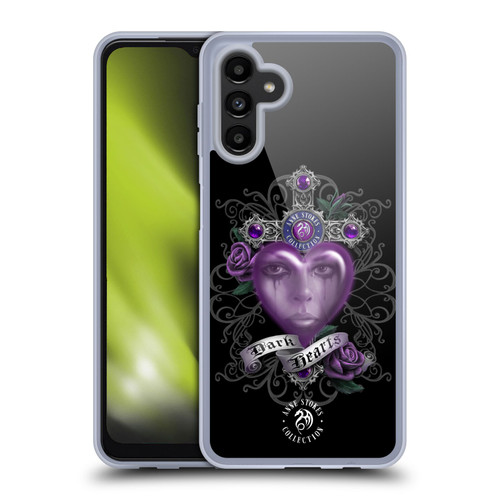 Anne Stokes Dark Hearts Purple Soft Gel Case for Samsung Galaxy A13 5G (2021)