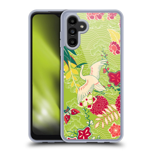 Haroulita Birds And Flowers Japanese Bird Soft Gel Case for Samsung Galaxy A13 5G (2021)
