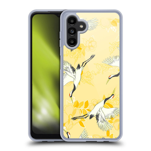 Haroulita Birds And Flowers Yellow Soft Gel Case for Samsung Galaxy A13 5G (2021)