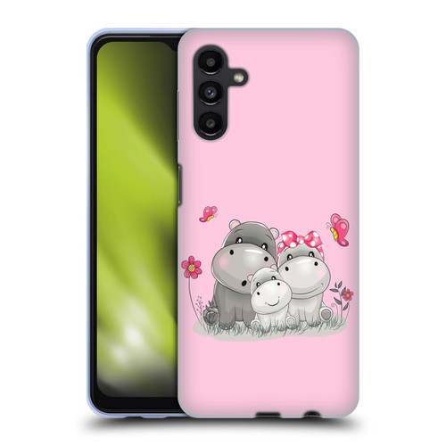 Haroulita Forest Hippo Family Soft Gel Case for Samsung Galaxy A13 5G (2021)