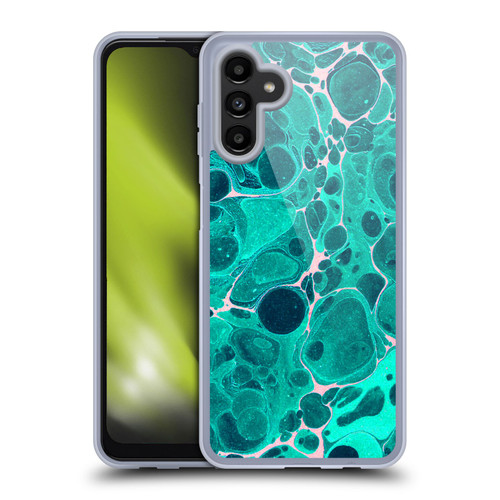 Haroulita Marble Teal Bubbles Soft Gel Case for Samsung Galaxy A13 5G (2021)