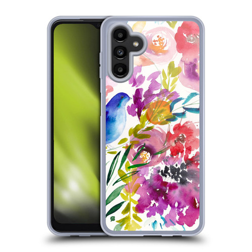 Mai Autumn Floral Garden Bluebird Soft Gel Case for Samsung Galaxy A13 5G (2021)