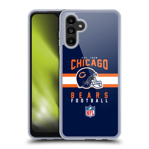 NFL Chicago Bears Graphics Helmet Typography Soft Gel Case for Samsung Galaxy A13 5G (2021)
