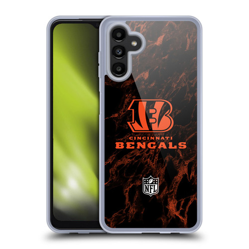 NFL Cincinnati Bengals Graphics Coloured Marble Soft Gel Case for Samsung Galaxy A13 5G (2021)