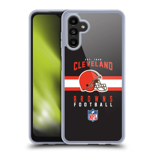 NFL Cleveland Browns Graphics Helmet Typography Soft Gel Case for Samsung Galaxy A13 5G (2021)